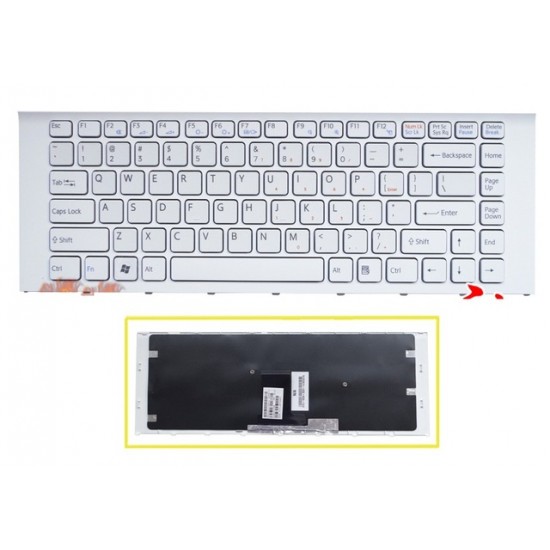 Πληκτρολόγιο Sony Vaio VPC-EA VPC-EA21FD VPC-EA33FD VPC-EA4S1E/V WHITE 