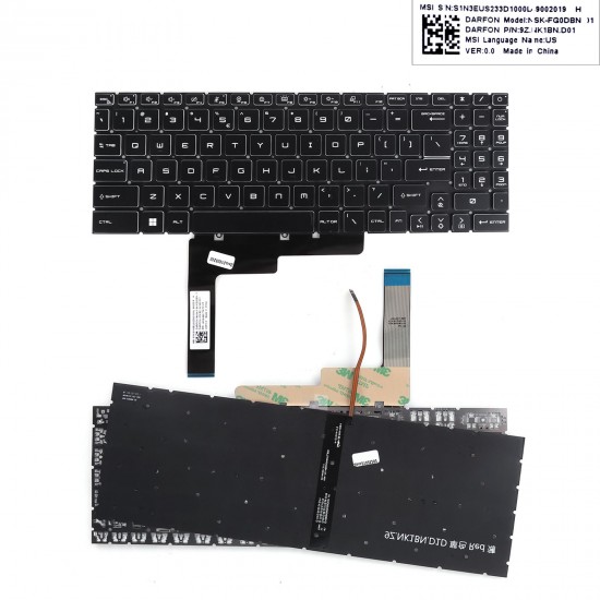Πληκτρολόγιο Keyboard MSI Katana Pulse GF66 GL66 GF76 GL76 MS-1581 MS-1582 MS-1583
