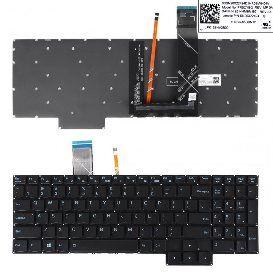 Πληκτρολόγιο Keyboard Lenovo Ideapad Legion 3-15IMH05 3-15ARH05 3-15ACH05 5-15IMH05H 5-15ARH05H 5-15IMH05H Y7000 R7000 GY530 Backlit