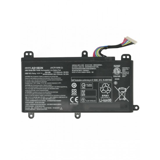 Μπαταρία για laptop Acer Predator 15 G9-593 / 15 G9-591 / 17 G9-793 / Type AS15B3N and others 14.8V 5700mAh Li-Ion (N0AS15)