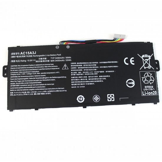 Μπαταρία για laptop Acer Chromebook R11 C738T-C44Z / R11-CB5-132T-C4LB / Type AC15A3J 10.8V 3450mAh Li-Ion (N0CR11)