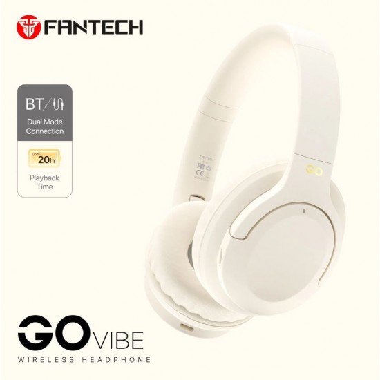 Ακουστικά Fantech Go Vibe WH05 Wireless Μπεζ