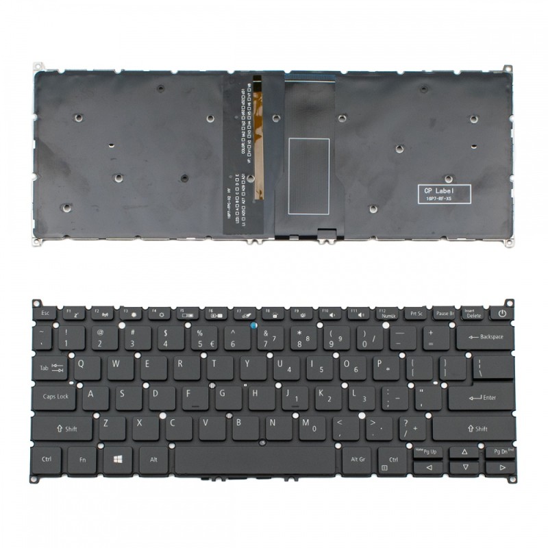 Πληκτρολόγιο Acer Aspire SF114-32 SP513-5 Black Without Frame With Backlit US (--Small Enter)  - NK.I1317.00B 9Z.NF5LN.A01 NK.I1317.00E