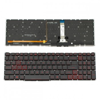 Πληκτρολόγιο Acer Nitro 5 AN515-56 Black Without Frame, Backlit (Red Light) US (--Small Enter) - NK.I1517.0HS PK133AU2A00