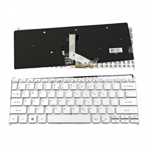 Πληκτρολόγιο Acer Acer Swift SF314-42 SF314-57 SF514-52T SF514-54T SF515-51T SILVER Without Frame, Backlit Board US --Small ENTER - NK.I1313.0WN PK132WG1C00