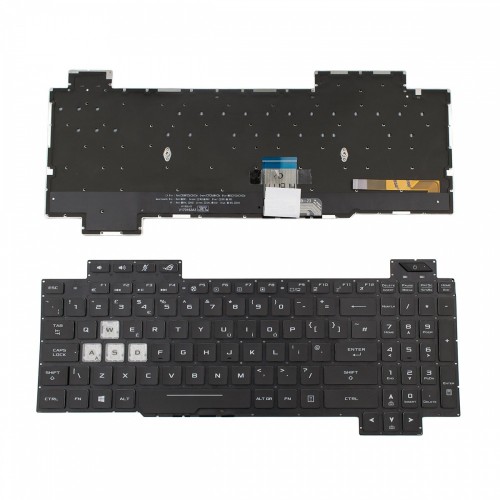 Πληκτρολόγιο ASUS ROG Strix GL504 GL504V GL504GS GL504GM Black Without Frame With Backlit (RGB) UK (Small Enter) - 0KNR0-661AUK00