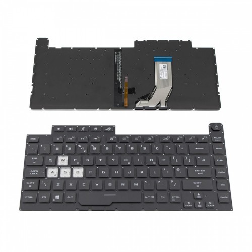 Πληκτρολόγιο ASUS ROG Strix G512 G531 G531G G531GT Black Without Frame, Backlit (RGB) UK (Small Enter) - 0KN1-8T4UI11
