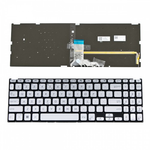 Πληκτρολόγιο ASUS Vivobook X515 X515DA X515EA X515J X515JA X515UA X515MA with Backlit Silver Without Frame US (Small Enter) - HQ21019539000 0KNB0-560NUS00 0KN1-CE1US12 ASM1BM73US