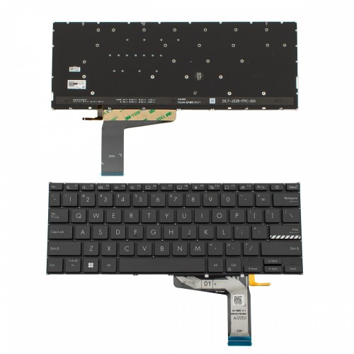 Πληκτρολόγιο ASUS Vivobook X1402 Black Without Frame US (Small Enter) Backlit - 0KNB0-1605TA00 Πληκτρολόγιο ASUS Vivobook X1402 Black Without Frame US (Small Enter) Backlit - 0KNB0-1605TA00