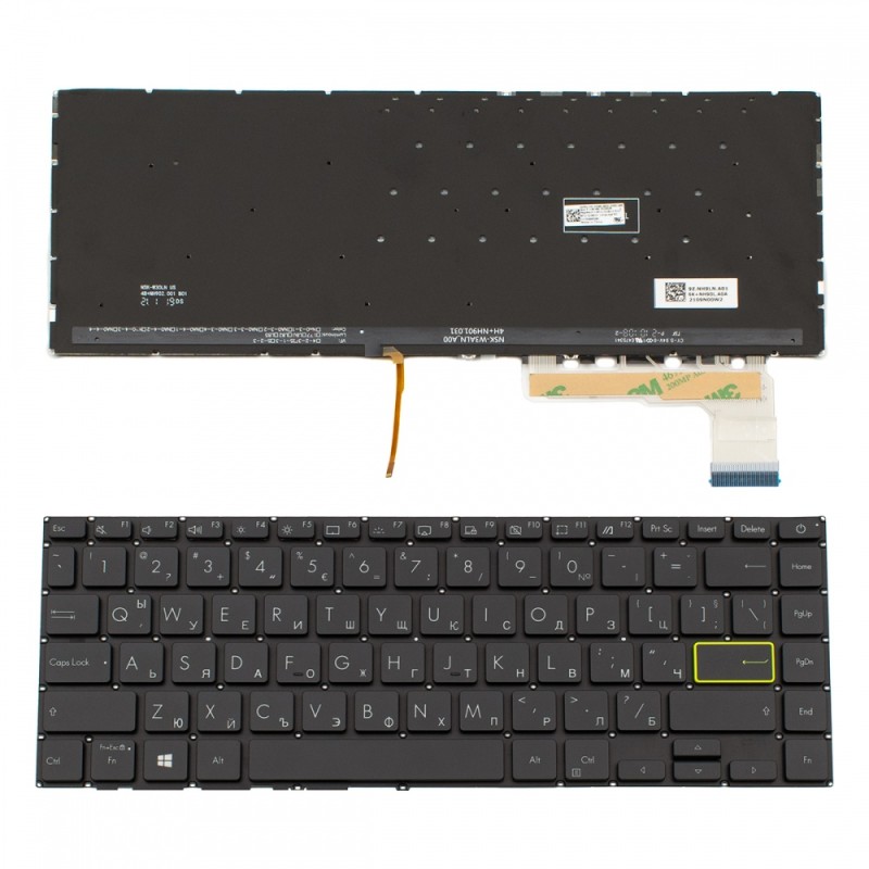Πληκτρολόγιο ASUS Vivobook S X435ea S435 S435E Black Without Frame US (Small Enter) Backlit - 0KN1-CG18G13