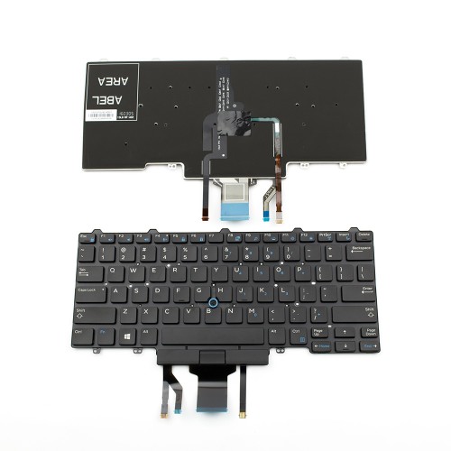 Πληκτρολόγιο Dell Latitude 3340 3350 5495 7350 E5450 E5470 E7450 E7470 TYPE 2 Black Without Frame, Backlit With Pointing Stick Dual Point US(Small Enter) - 4VMV0 13L8UA264KKAUK