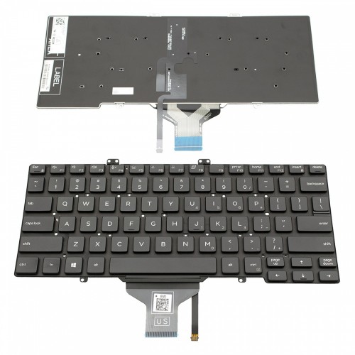 Πληκτρολόγιο Dell Latitude 7400 5400 5401 Black Without Frame, Backlit US (--Small Enter) - RN86F PK132EE1B00
