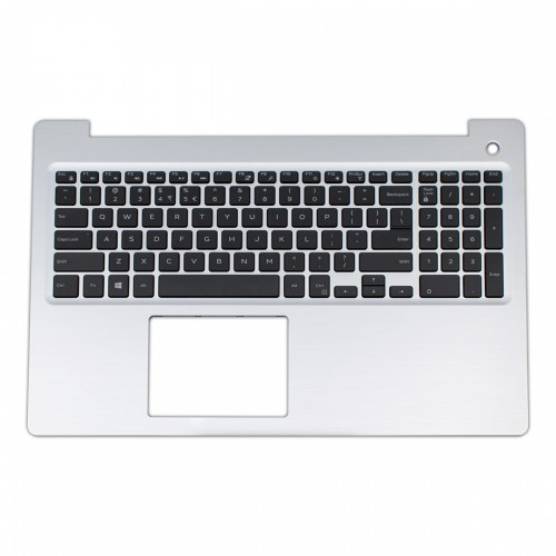 Πληκτρολόγιο Dell Inspiron 15 5570 5575 Silver Frame Black, US (Palmrest with keyboard) - 4D3R8 M1FJK AP21C000810