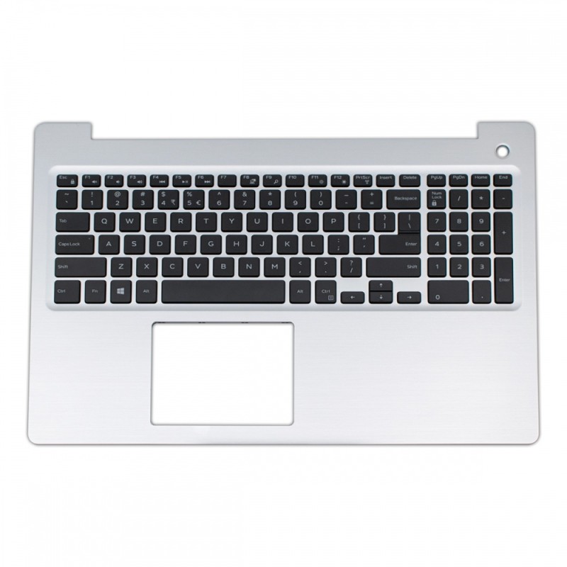 Πληκτρολόγιο Dell Inspiron 15 5570 5575 Silver Frame Black, US (Palmrest with keyboard) - 4D3R8 M1FJK AP21C000810