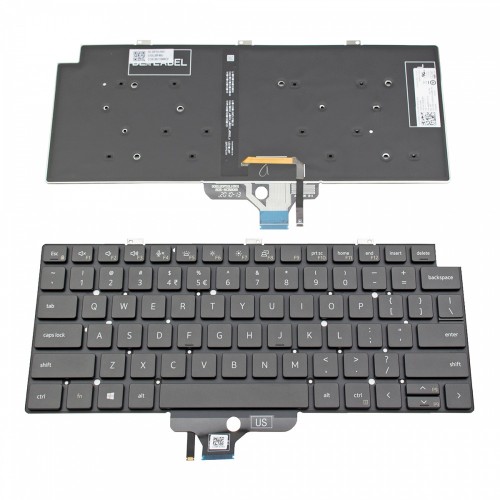 Πληκτρολόγιο Dell Latitude 5320 7310 7320 Black Without Frame, Backlit US (--Small Enter) - 1828G PK1330R2B01