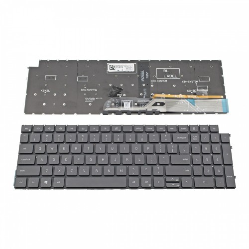 Πληκτρολόγιο Dell Inspiron 15 3510 3511 5510 5515 Inspiron 16 7610 Black Without Frame, Backlit US (--Small Enter) - W0FYR