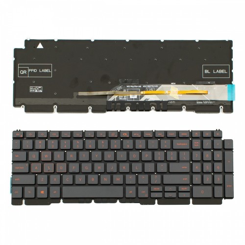 Πληκτρολόγιο Dell Vostro G15 5510 G15 5511 G15 5515 G15 5520 G15 5521 G15 5525 Black with Red font Backlit US Small Enter - 0H4XRJ