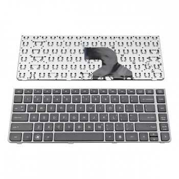 Πληκτρολόγιο HP ProBook 4330S 4331S 4430S 4431S 4435S 4436S SILVER FRAME BLACK US  - 646365-001 