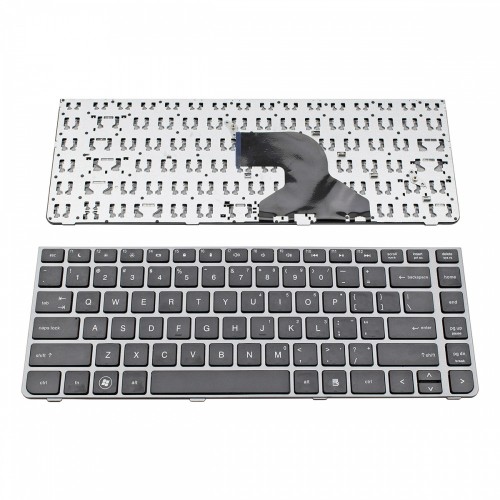 Πληκτρολόγιο HP ProBook 4330S 4331S 4430S 4431S 4435S 4436S SILVER FRAME BLACK US  - 646365-001 