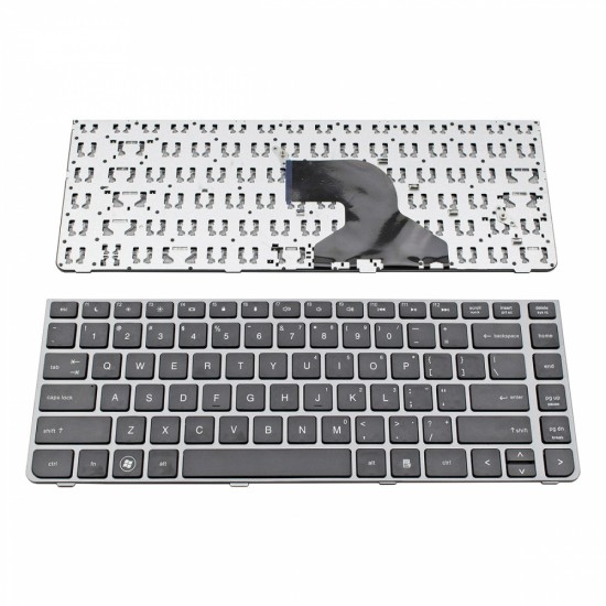 Πληκτρολόγιο HP ProBook 4330S 4331S 4430S 4431S 4435S 4436S SILVER FRAME BLACK US  - 646365-001 