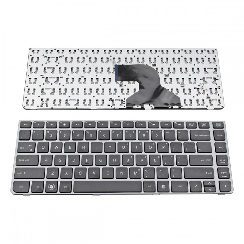 Πληκτρολόγιο HP ProBook 4330S 4331S 4430S 4431S 4435S 4436S SILVER FRAME BLACK US  - 646365-001 