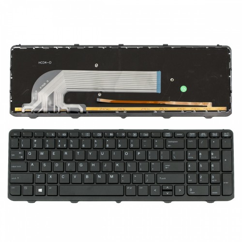 Πληκτρολόγιο HP ProBook 450 G0 450 G1 450 G2 455 G1 455 G2 470 G0 470 G1 470 G2 650 G1 655 G1 BLACK FRAME BLACK With Backlit US (Small Enter)  - 780170-261 787801-261 6037B0104331