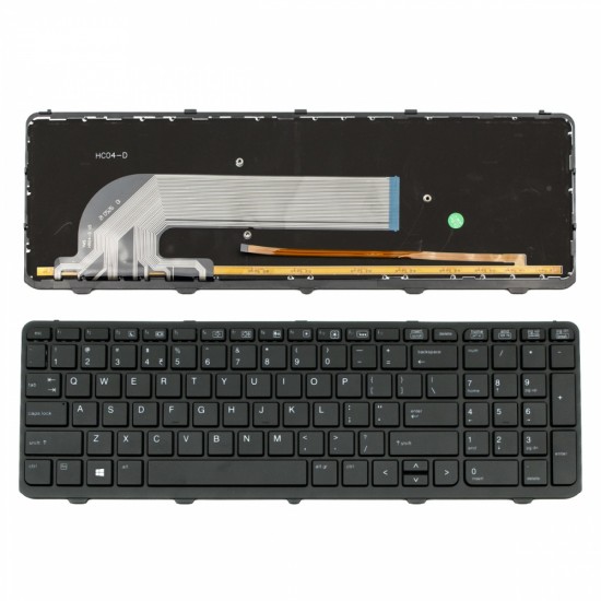Πληκτρολόγιο HP ProBook 450 G0 450 G1 450 G2 455 G1 455 G2 470 G0 470 G1 470 G2 650 G1 655 G1 BLACK FRAME BLACK With Backlit US (Small Enter)  - 780170-261 787801-261 6037B0104331