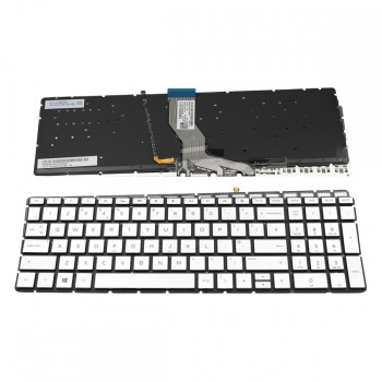 Πληκτρολόγιο HP Pavilion 15-cd072nr 15-cd074cl 15-cd075nr 15-cd076cl 15-RA Silver Without Frame With Backlit Board US (Small Enter) - SG-87340-XBA