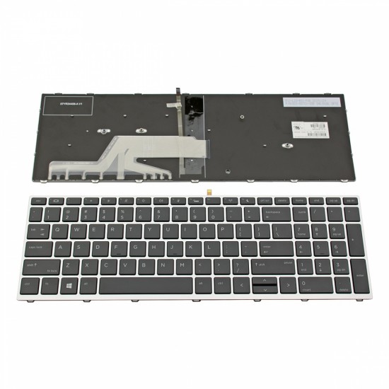 Πληκτρολόγιο HP Probook 450 G5 455 G5 470 G5 650 G4 650 G5 Silver Frame Black With Backit US - L00739-001 L09593-001