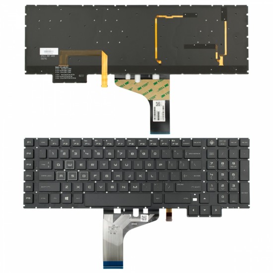 Πληκτρολόγιο HP Omen 17-AN Black Without Frame With Backlit Board US (Small Enter) - 924003-001 HPM17KK93USJ920 L13078-001