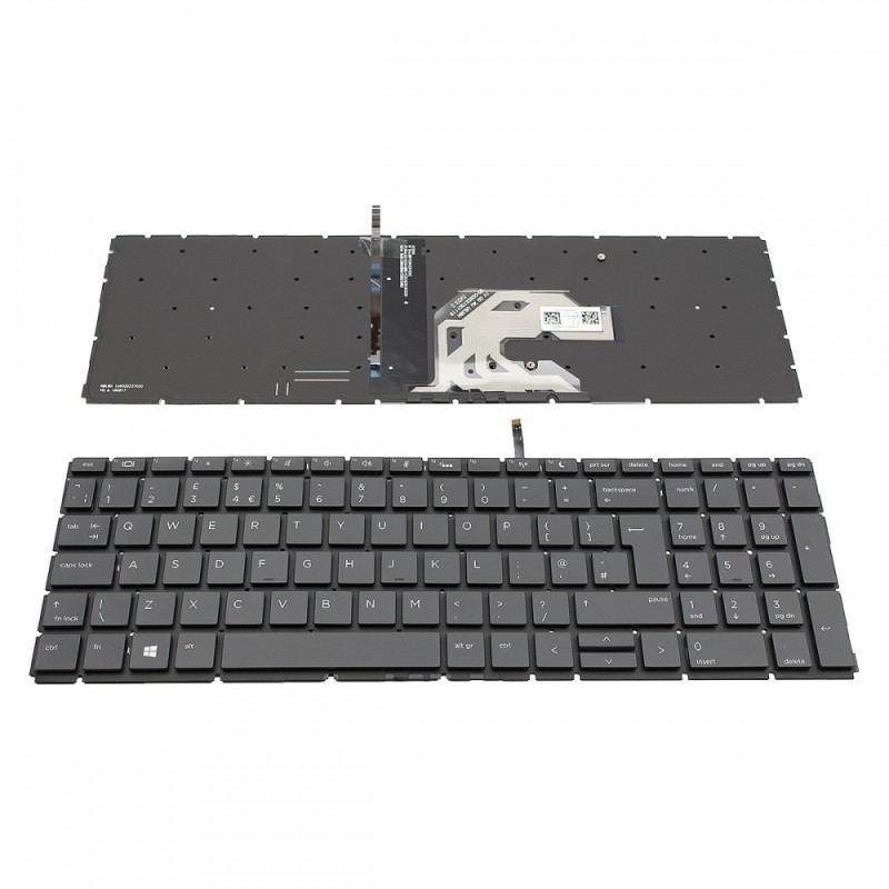 Πληκτρολόγιο HP ProBook 450 G6 455 G6 Black Without Frame, Backlit UK (BIG Enter) - 2B-BBU20Q100