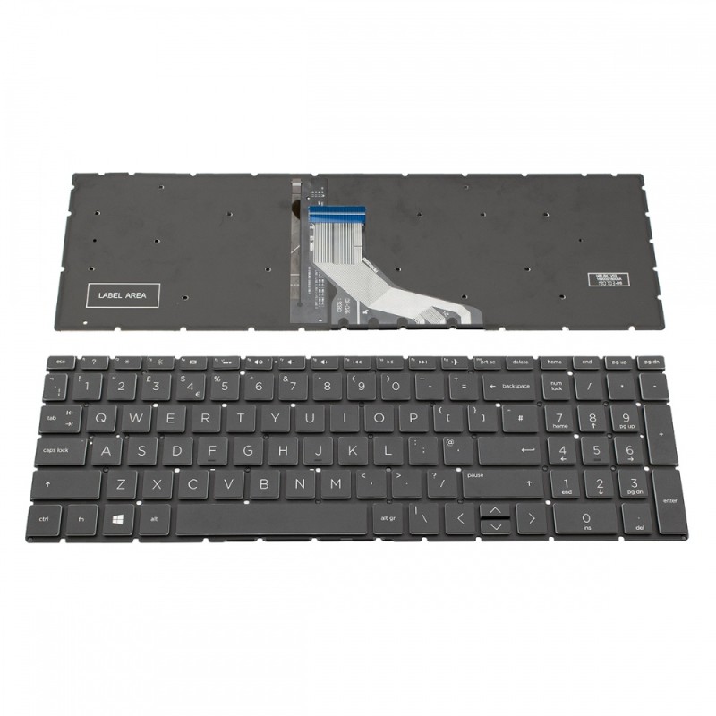 Πληκτρολόγιο HP 250 G7 255 G7 Pavilion 15-DA 15-DB 15-DK 15-CS Black Without Frame, Backlit Board UK (Small Enter) - L13320-031 HPM17K33GBJ920