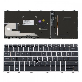 Πληκτρολόγιο HP EliteBook 735 G6 830 G5 830 G6 Gray Frame Black with Pointing Stick Backlit US TYPE 2 - L13698-031 6037B0135203 6037B0135401