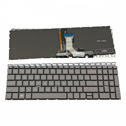 Πληκτρολόγιο HP Pavilion 15-EG 15-FC Gray Without Frame, Backlit Board US (Small Enter) - 6037B0214801 9Z.NHXBQ.001