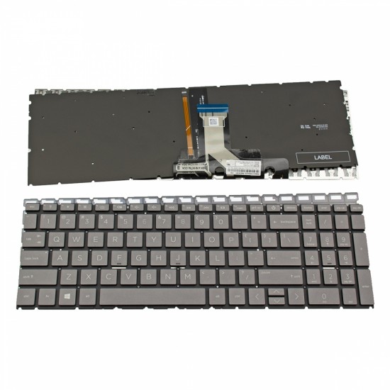 Πληκτρολόγιο HP Pavilion 15-EG 15-FC Gray Without Frame, Backlit Board US (Small Enter) - 6037B0214801 9Z.NHXBQ.001