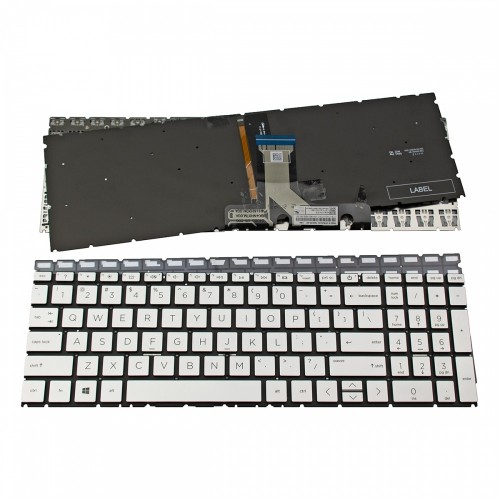 Πληκτρολόγιο HP Pavilion 15-EG 15-FC Silver Without Frame, Backlit Board US (Small Enter) - 6037B0214801 9Z.NHXBQ.001