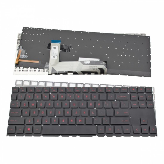 Πληκτρολόγιο HP Omen 15-EN 15-EK Black Without Frame, Backlit Board(Red Light) US (Small Enter) - 9Z.NHQTM.001
