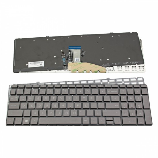 Πληκτρολόγιο HP Spectre X360 15-CH 15t-CH Gray Without Frame, Backlit Board UK (Small Enter) - 910300208910 K19B00245361