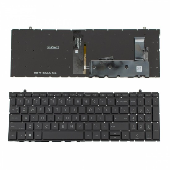 Πληκτρολόγιο HP ProBook 450 G9 455 G9 455R G9 860 G9 HSN-Q34C-4 Black Without Frame, Backlit US (Small Enter) - 772168378177