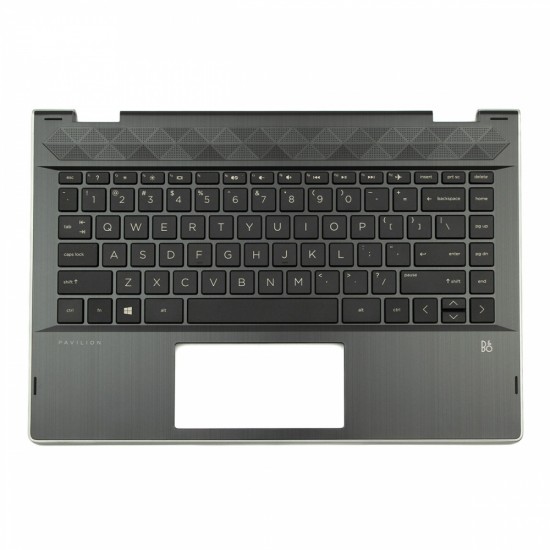 Πληκτρολόγιο HP X360 14-CD 14M-CD 14T-CD (Palmrest with keyboard) With Black-silver Frame without Touchpad US (Small Enter) - CD000LDX L22408-001