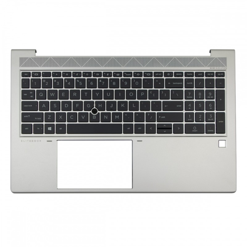 Πληκτρολόγιο HP EliteBook 850 G7 850 G8 855 G7 855 G8 (Palmrest with keyboard) With Silver Frame without Touchpad US (Small Enter) - M07491-001