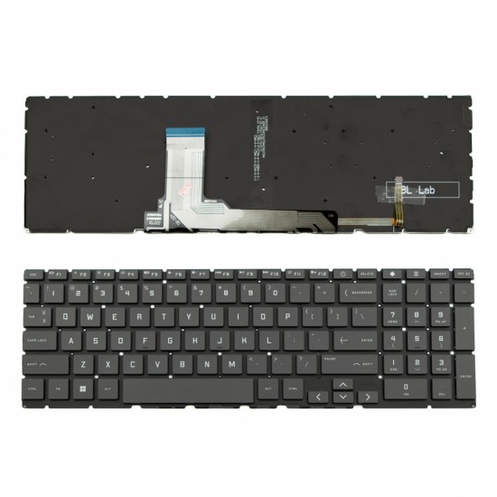 Πληκτρολόγιο HP Victus 15-FA 15-FA0031DX 15-FB 15-FB0015NR 15-FB1013DX Black Without Frame, Backlit US (Small Enter) - LK137ID3C00