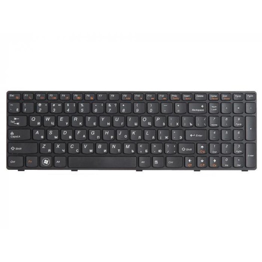 Πληκτρολόγιο Lenovo Ideapad G580 G585 Z580 Z585 PURPLE FRAME BLACK US - 25208114 AELZ3U01110