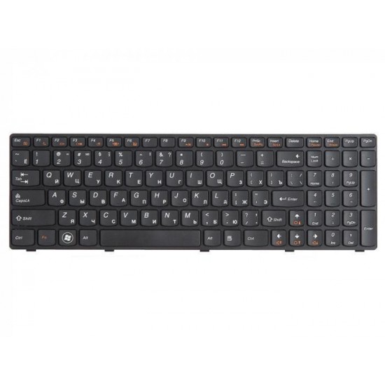 Πληκτρολόγιο Lenovo Ideapad G580 G585 Z580 Z585 PURPLE FRAME BLACK US - 25208114 AELZ3U01110