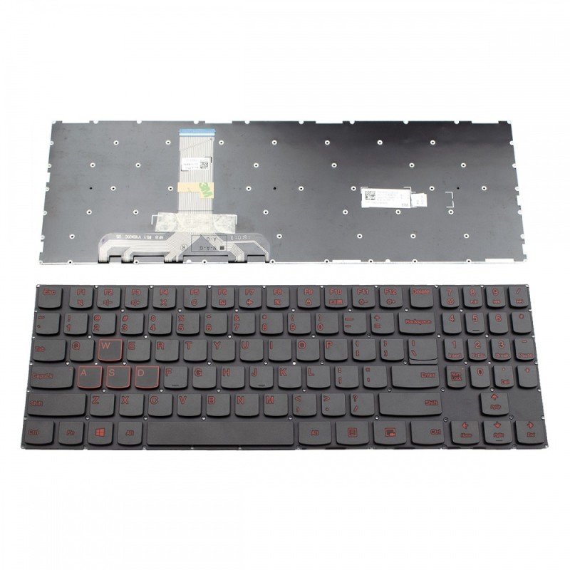 Πληκτρολόγιο Lenovo Legion Y520 Y520-15IKB Y530-15ICH R720 R720-15IKB BLACK WITHOUT FRAME With US (--SMALL ENTER) - SN20H27566 PK131B3A00