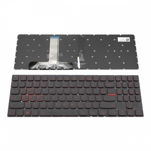 Πληκτρολόγιο Lenovo Legion Y520 Y520-15IKB Y530-15ICH R720 R720-15IKB BLACK WITHOUT FRAME With Backlit (RED light) US (--SMALL ENTER) - PK131YJB17