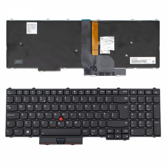 Πληκτρολόγιο Lenovo Thinkpad P50 P51 BLACK FRAME BLACK With Pointing Stick, Backlit UK - 01HW230 FRU01HW230 01HW311