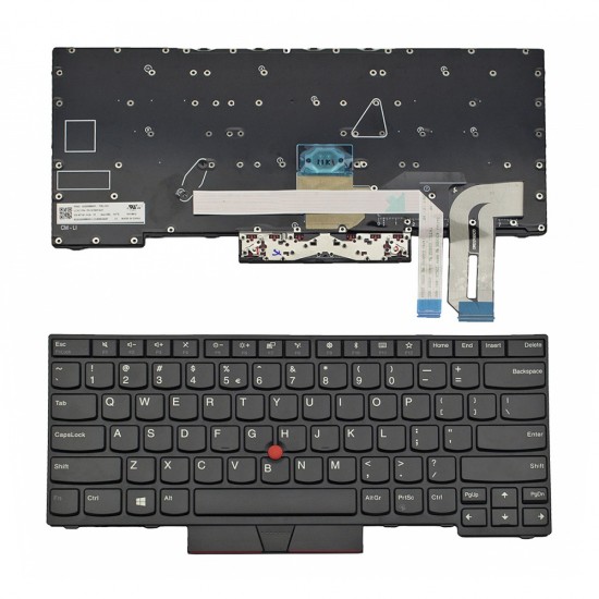 Πληκτρολόγιο Lenovo ThinkPad T14 P14s 1st Gen E480 L480 L380 Yoga T480s Black Frame Black With Pointing Stick US 01YP320 01YP240 PK131661A00 PK131BR1A01