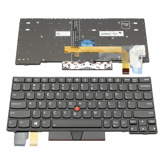 Πληκτρολόγιο Lenovo ThinkPad X280 X390 X395 A285 Black Frame Black With Pointing Stick US Backlit - 01YP040 SN20P33751