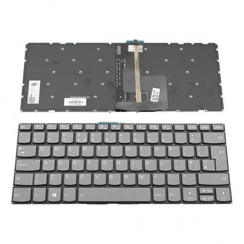Πληκτρολόγιο Lenovo IdeaPad 330S-14AST 330S-14IKB Yoga 520-14IKB 720-15IKB IdeaPad 3 14IIL05 14ADA05 14ARE05 330S-14IKB V330-14IKB Gray Without Frame With Backlit UK (--BIG Enter) - LCM16H3 SN20M61624 LCM16H36GBJ6862 PK131YM1B10 PK131DZ1A11